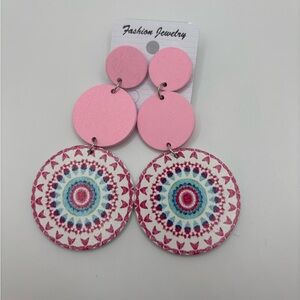 ✨5/$25✨ Pink and Multicolor Geometric Earrings